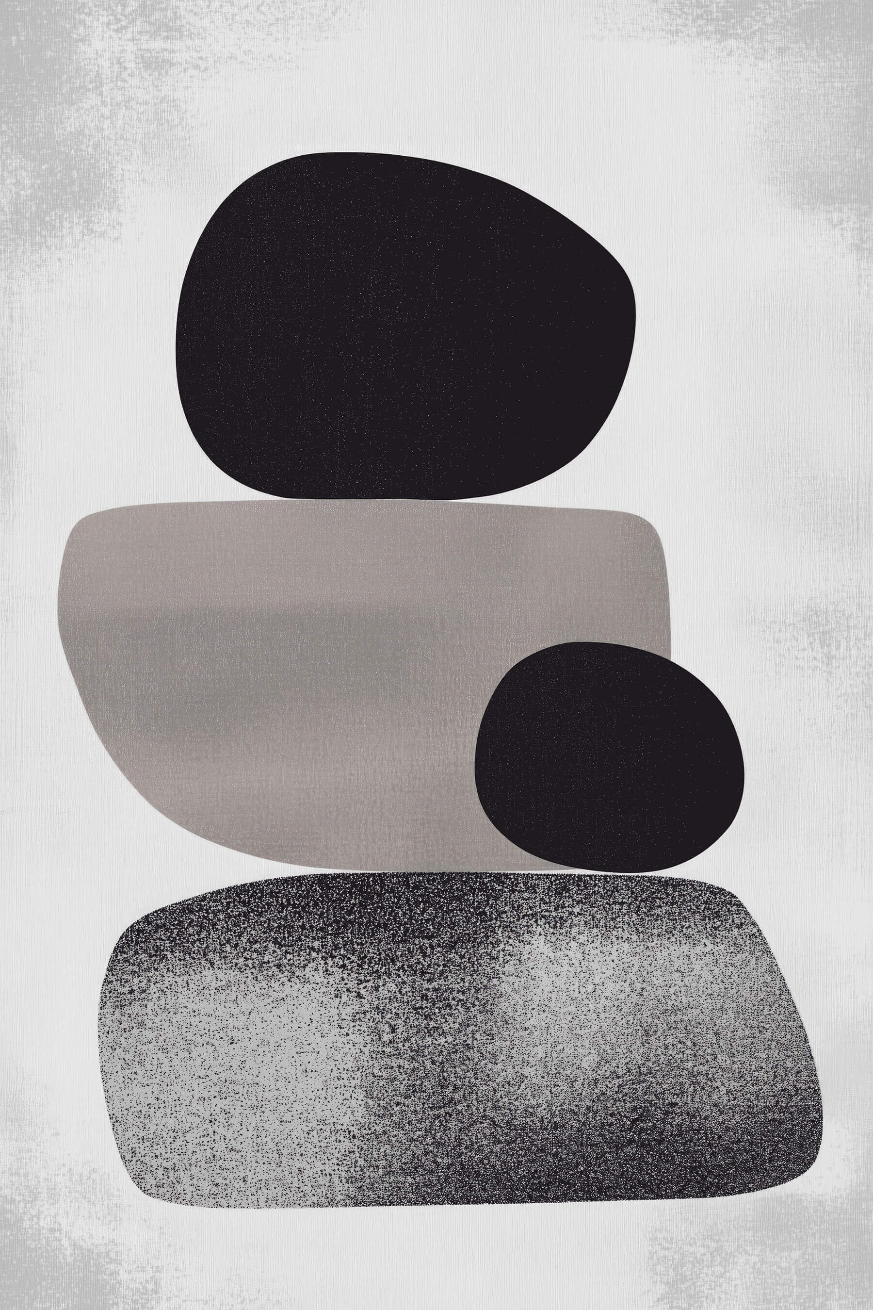 Black and grey rock shapes