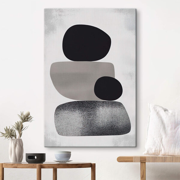 Black and grey rock shapes