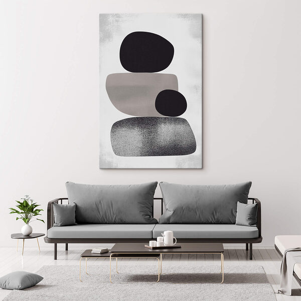 Black and grey rock shapes
