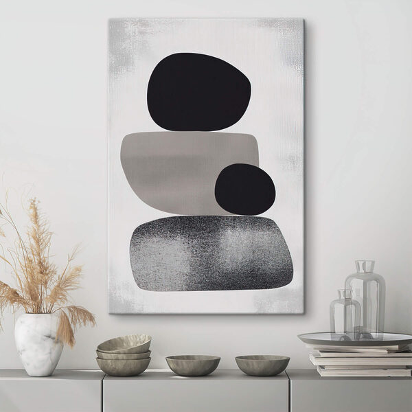 Black and grey rock shapes