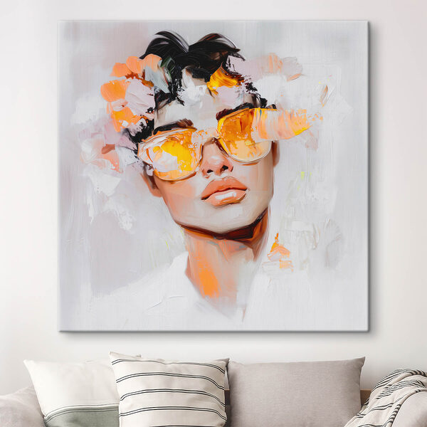 Man wearing sunglasses and flowers on his head Man wearing sunglasses and flowers on his head