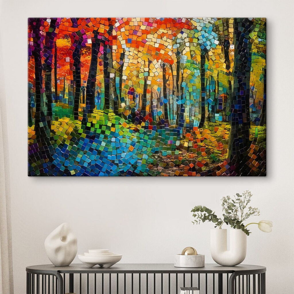 Mosaic of trees and grass Mosaic of trees and grass