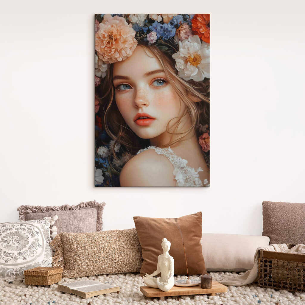 Woman with flowers in her hair