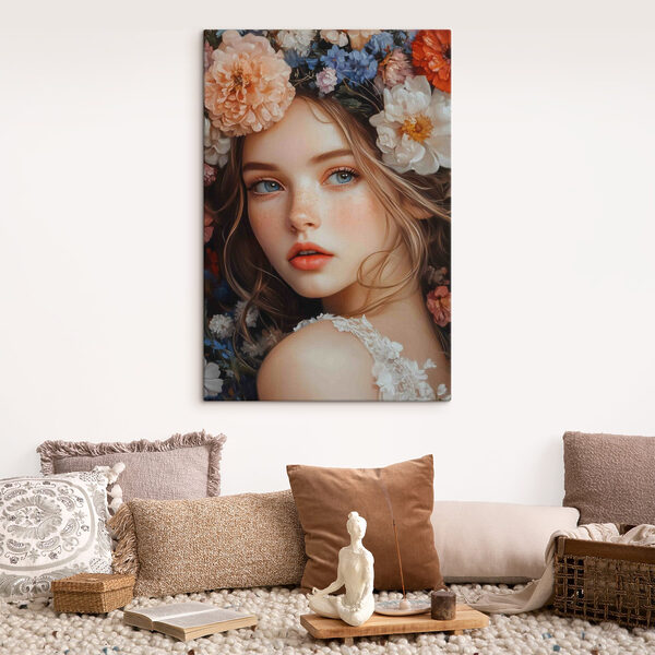 Cuadros Mujer con flores en el pelo (SKU: s42000) Cuadros Cuadros Mujer con flores en el pelo (SKU: s42000)