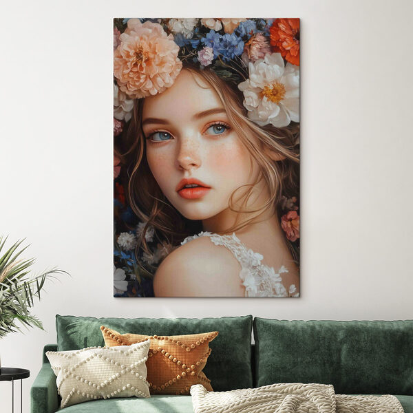 Woman with flowers in her hair