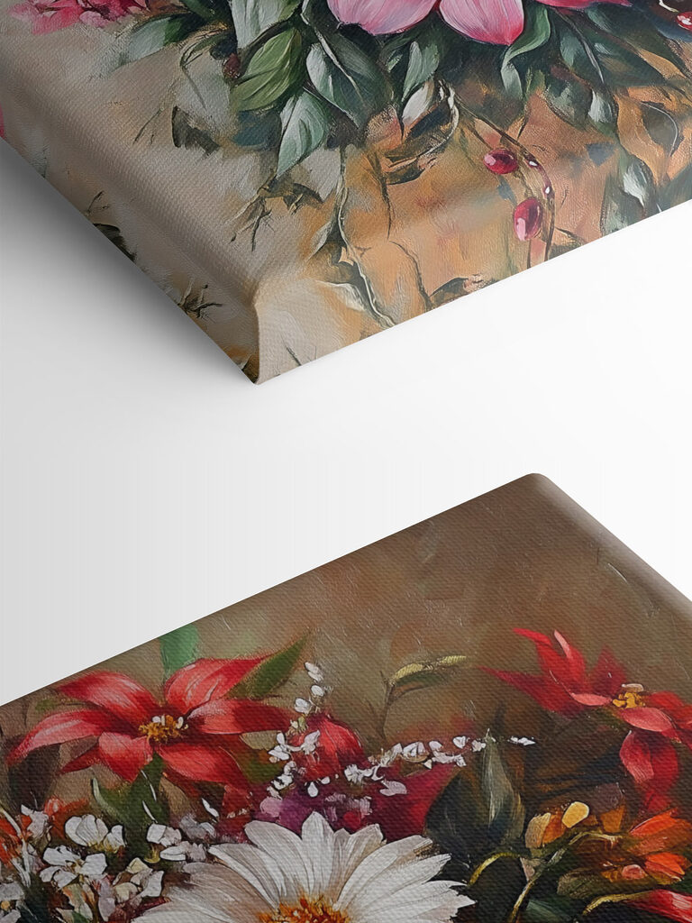 Painting of flowers in a vase Painting of flowers in a vase