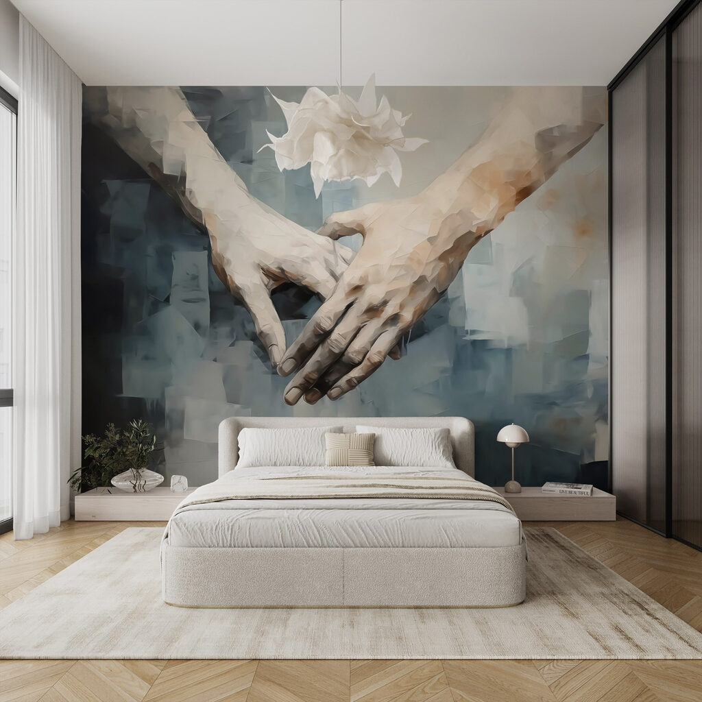 Touching hands connect in unity