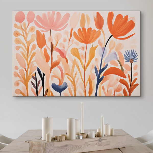 Pintura de flores y hojas Cuadros Pintura de flores y hojas