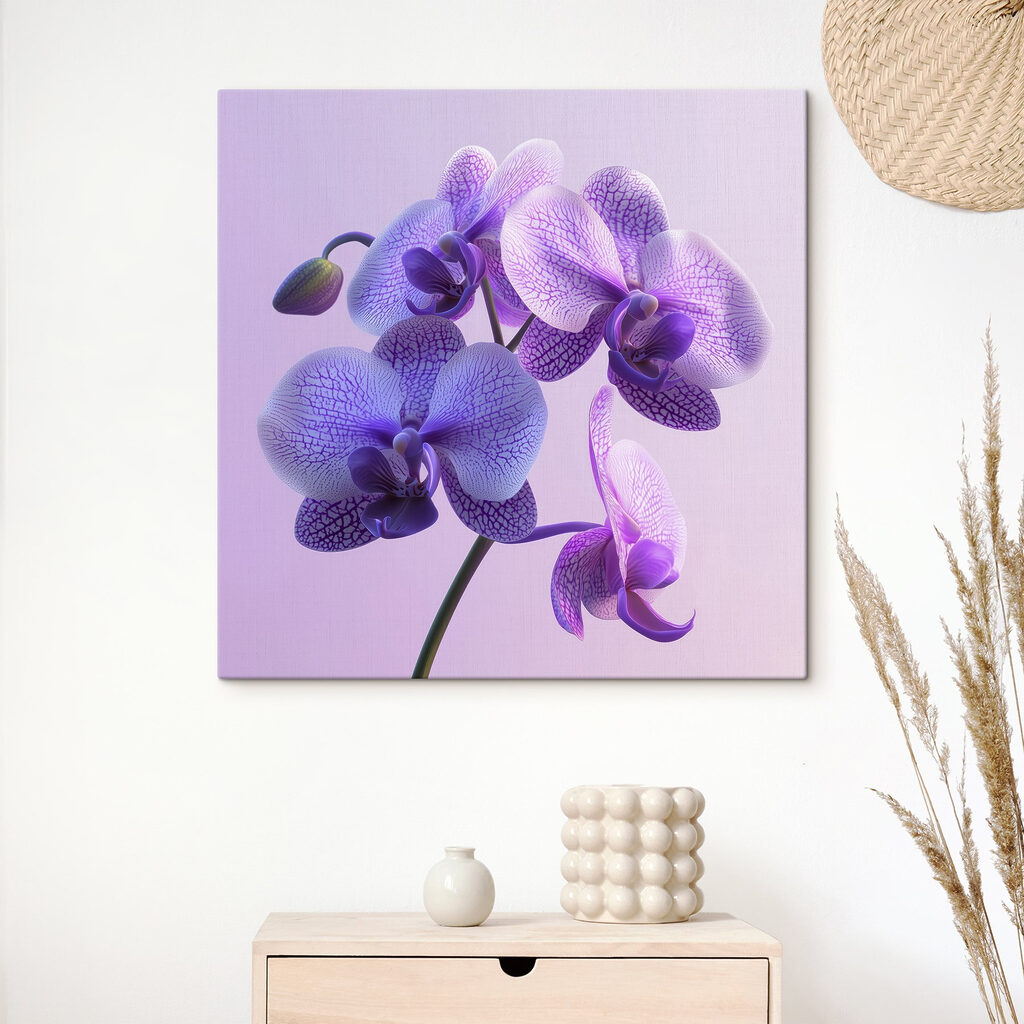 Purple and white orchid flower