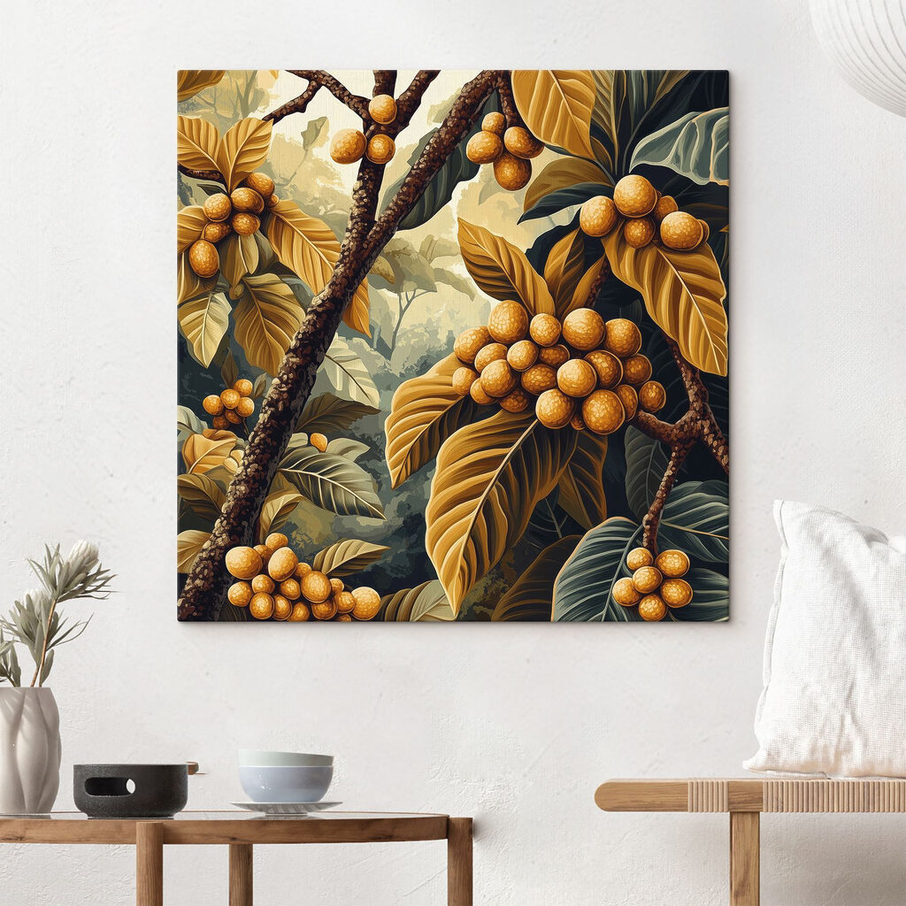 Painting of a tree with fruits