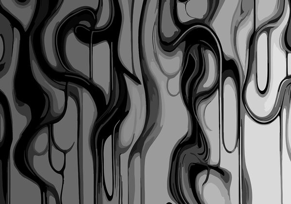 Imagen en blanco y negro de un patrón arremolinado Imagen en blanco y negro de un patrón arremolinado