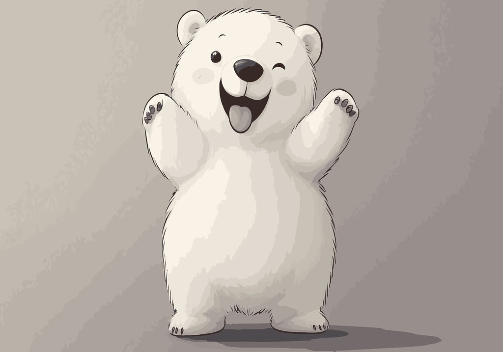 Dibujo animado de un oso polar Dibujo animado de un oso polar