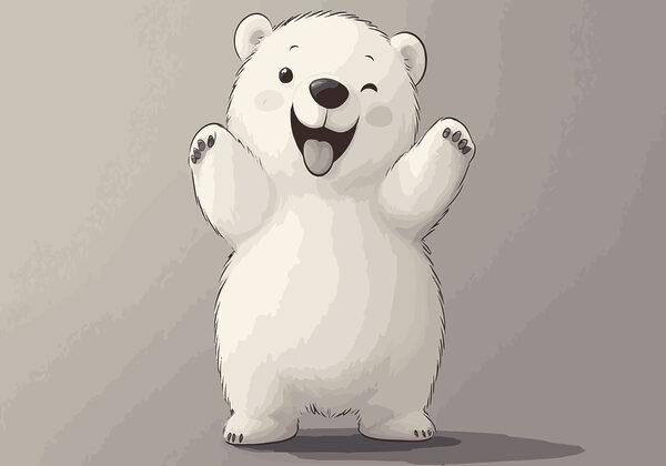 Dibujo animado de un oso polar Dibujo animado de un oso polar
