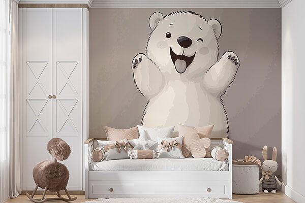 Dibujo animado de un oso polar Dibujo animado de un oso polar