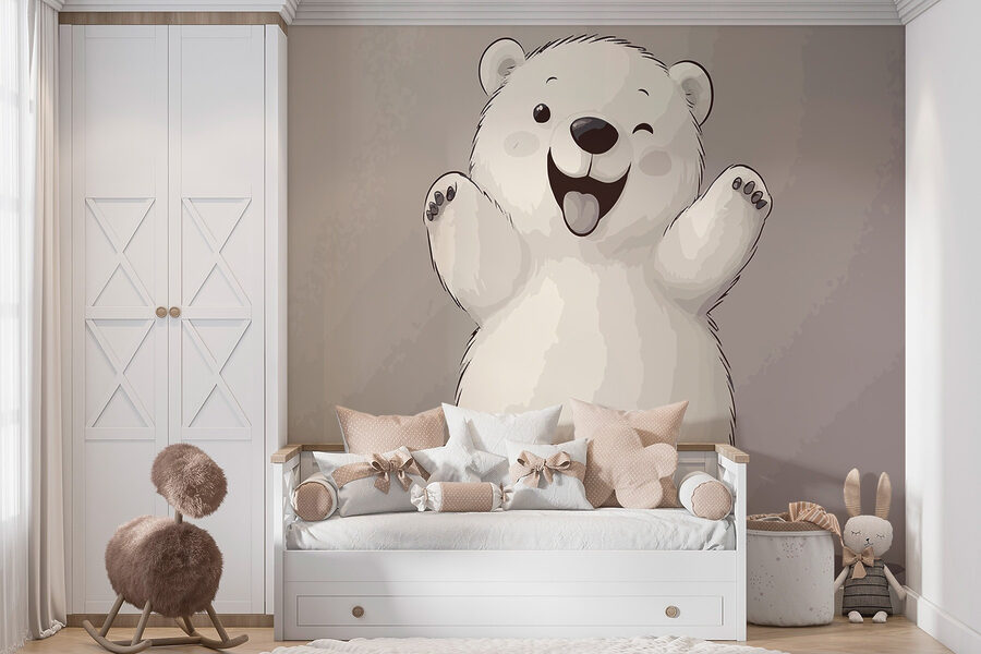 Dibujo animado de un oso polar Dibujo animado de un oso polar