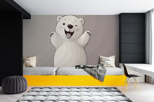 Dibujo animado de un oso polar Dibujo animado de un oso polar