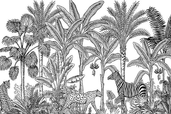 Cebra y guepardo en la jungla Cebra y guepardo en la jungla