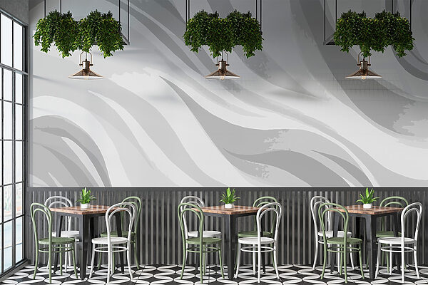 Fondo ondulado blanco y gris Fondo ondulado blanco y gris