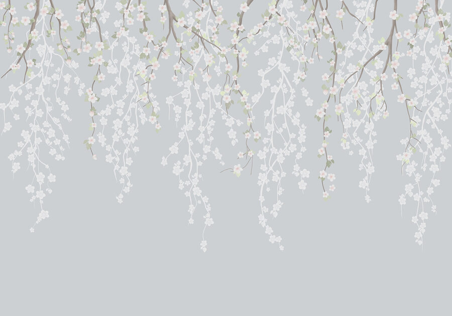 Flores blancas en la rama de un árbol