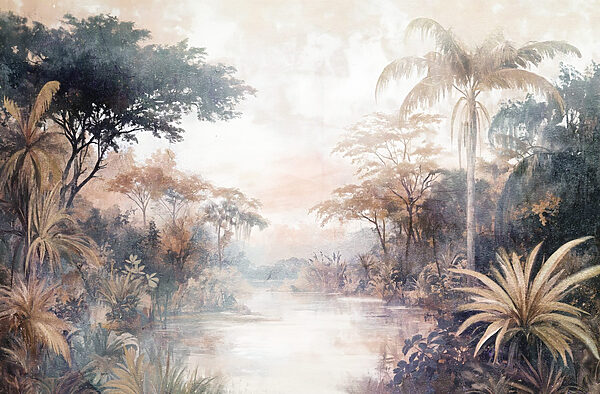 Río con árboles y plantas Río con árboles y plantas