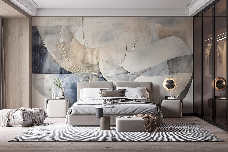 Pintura de un arte blanco y gris