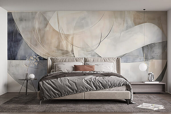 Pintura de un arte blanco y gris Pintura de un arte blanco y gris