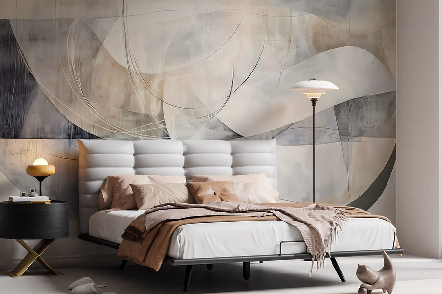 Pintura de un arte blanco y gris