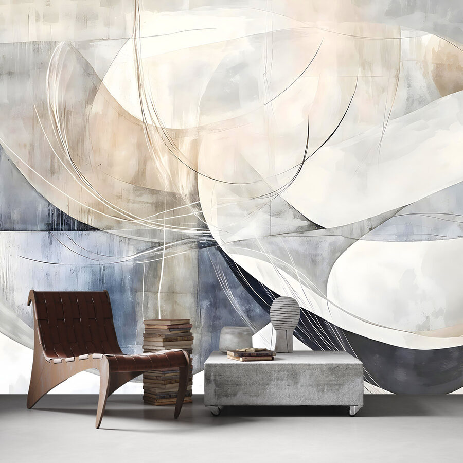 Pintura de un arte blanco y gris
