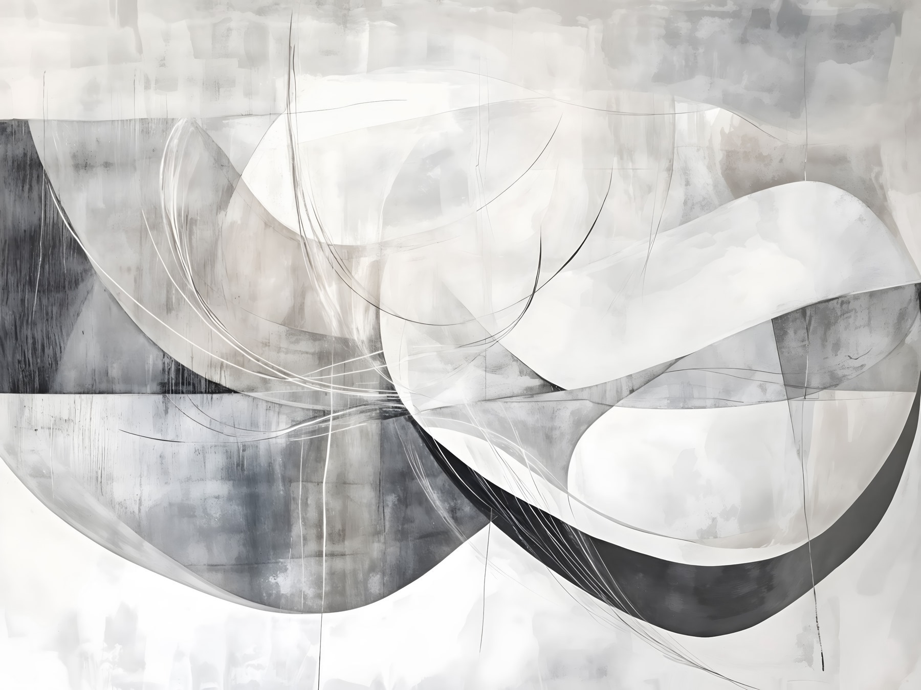 Grey and white art