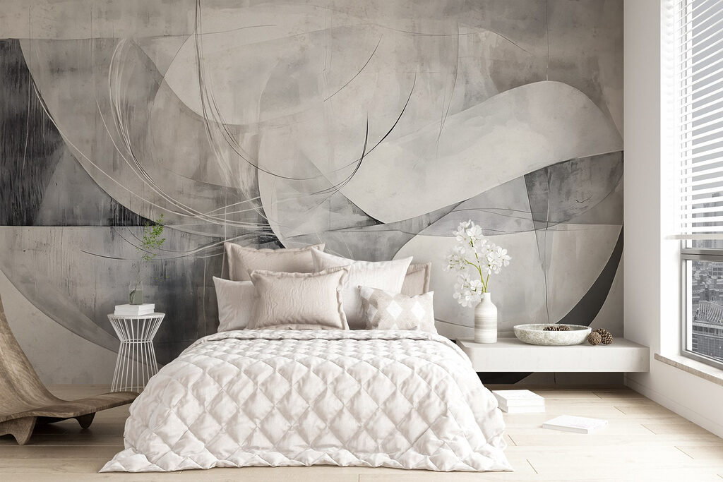 Grey and white art
