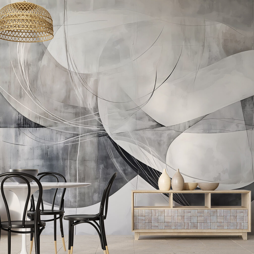 Grey and white art