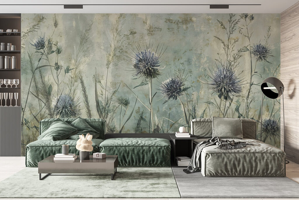 Painting of flowers and plants