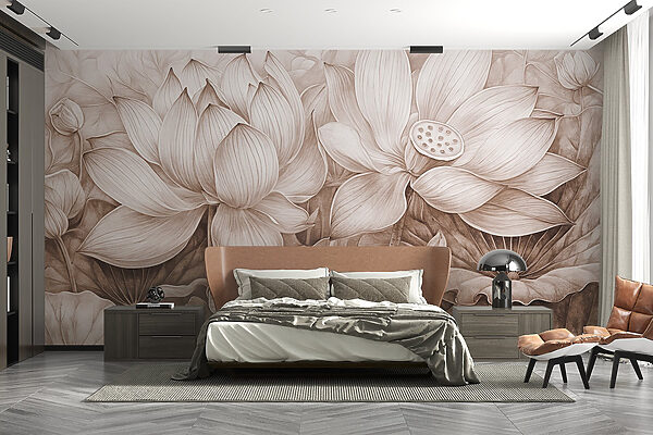 Dibujo de flores y hojas Dibujo de flores y hojas