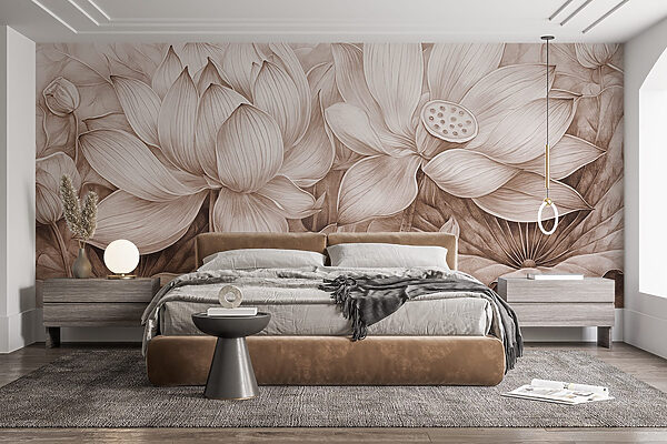 Dibujo de flores y hojas Dibujo de flores y hojas