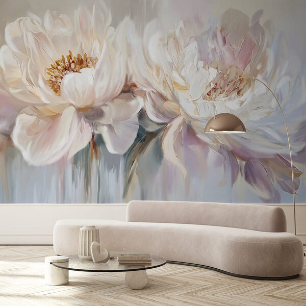 Pintura de flores sobre fondo blanco Pintura de flores sobre fondo blanco