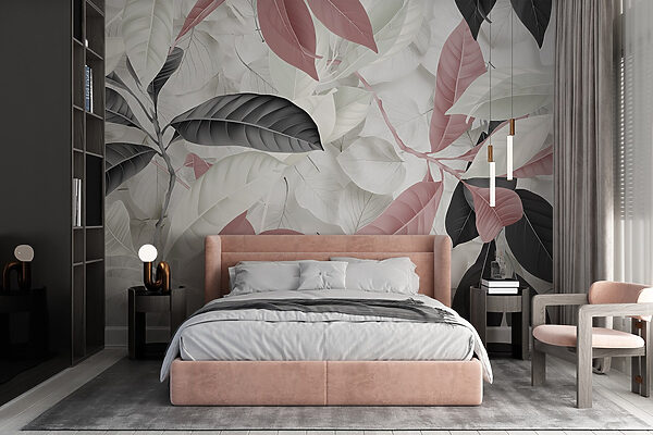 Elegant leaves in soft hues