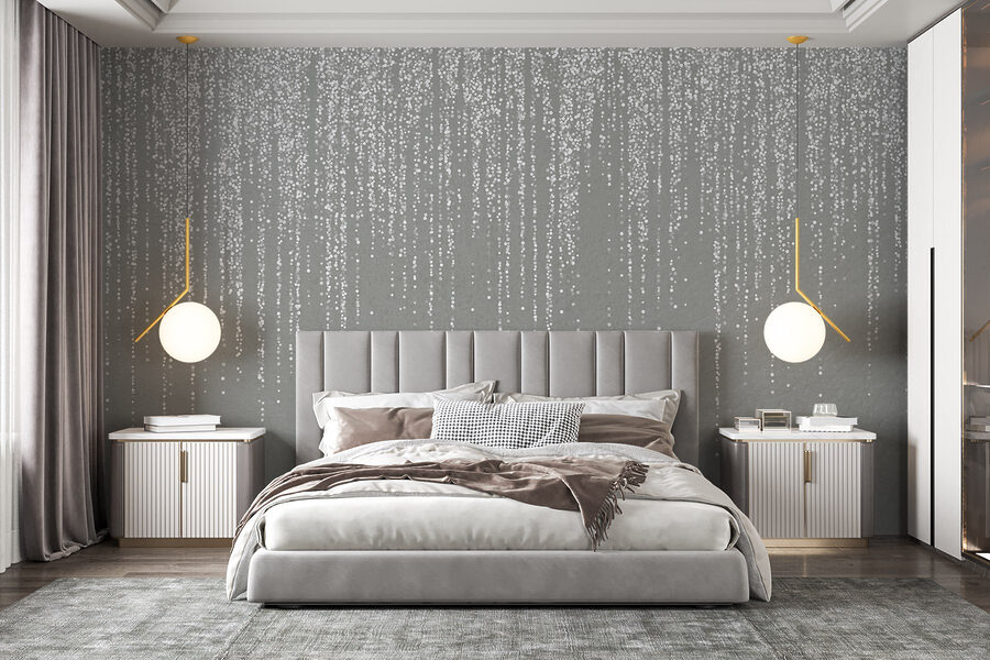 Motas blancas de una superficie gris