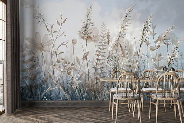 Painting of flowers and plants