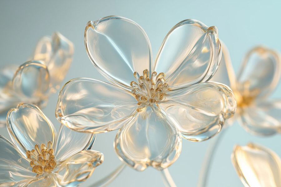 Flores delicadas en tonos suaves