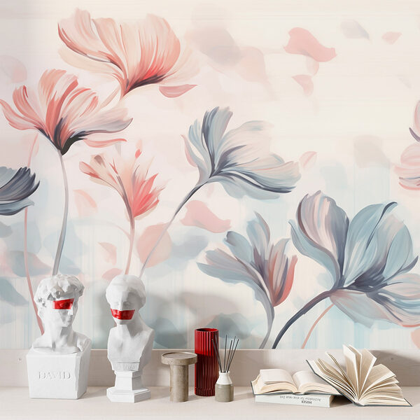 Pintura de flores sobre fondo blanco Pintura de flores sobre fondo blanco