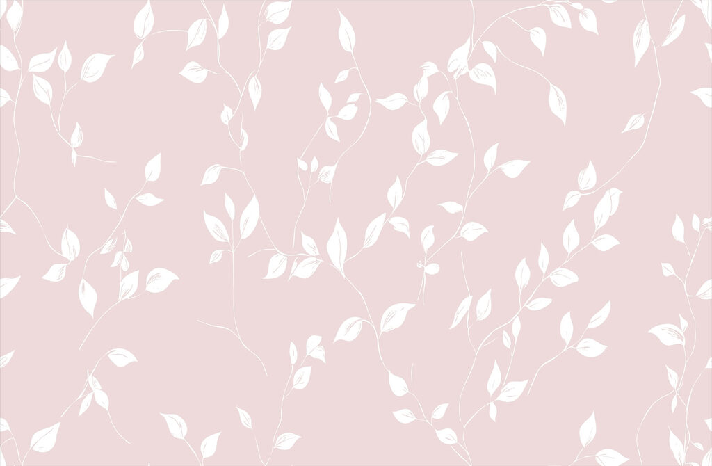 Patrón de hojas blancas sobre fondo rosa Patrón de hojas blancas sobre fondo rosa