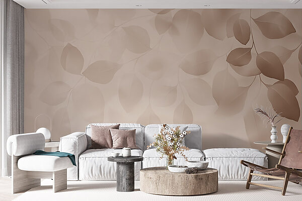 Gentle leaves in soft hues Gentle leaves in soft hues