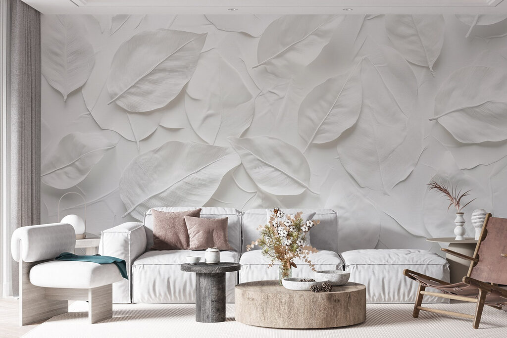 Group of white leaves