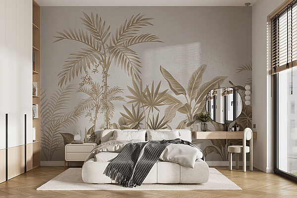Papel pintado con plantas y hojas Papel pintado con plantas y hojas