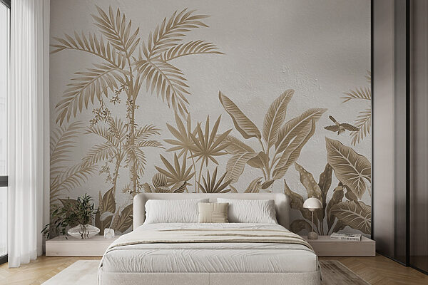 Papel pintado con plantas y hojas Papel pintado con plantas y hojas