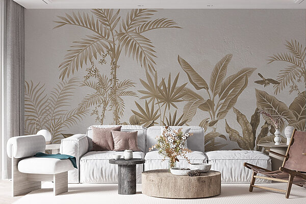 Papel pintado con plantas y hojas Papel pintado con plantas y hojas