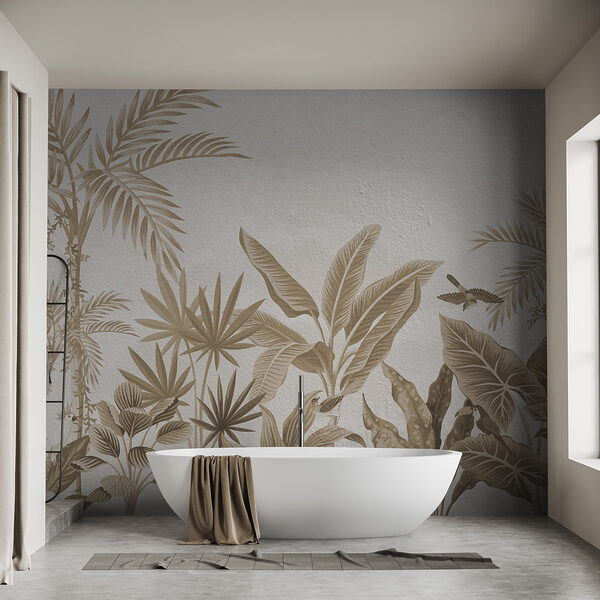 Papel pintado con plantas y hojas Papel pintado con plantas y hojas