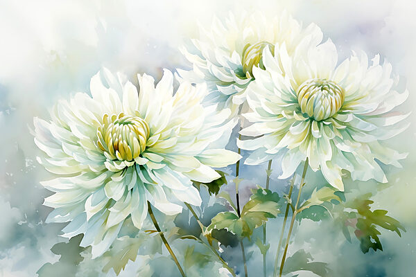 Delicate blooms in soft hues
