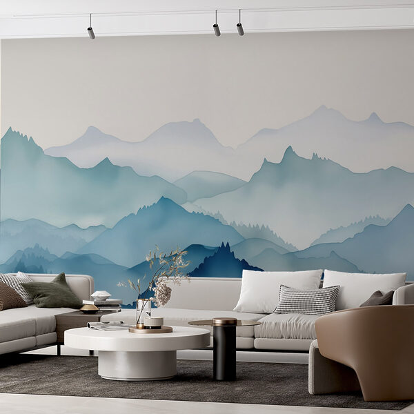 Pintura de montañas y árboles Pintura de montañas y árboles