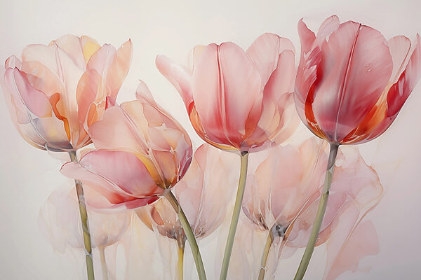 Group of pink tulips Group of pink tulips